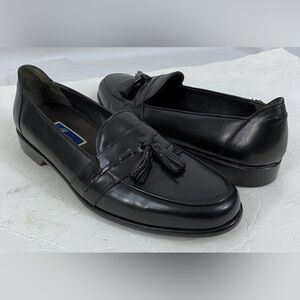 Bragano Men's Black Tassel Penny Loafer Moc Toe Shoes 13 M